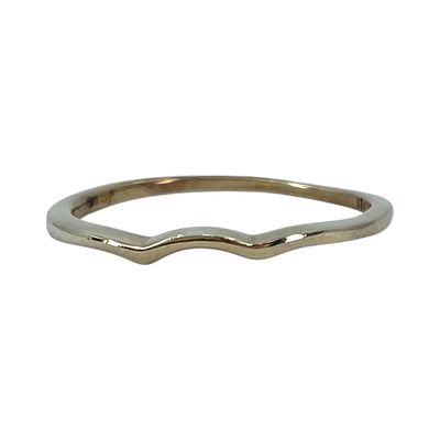 Signed Gold Over Sterling Stackable Band 1g sz 6.5g Engraved JWAR 925