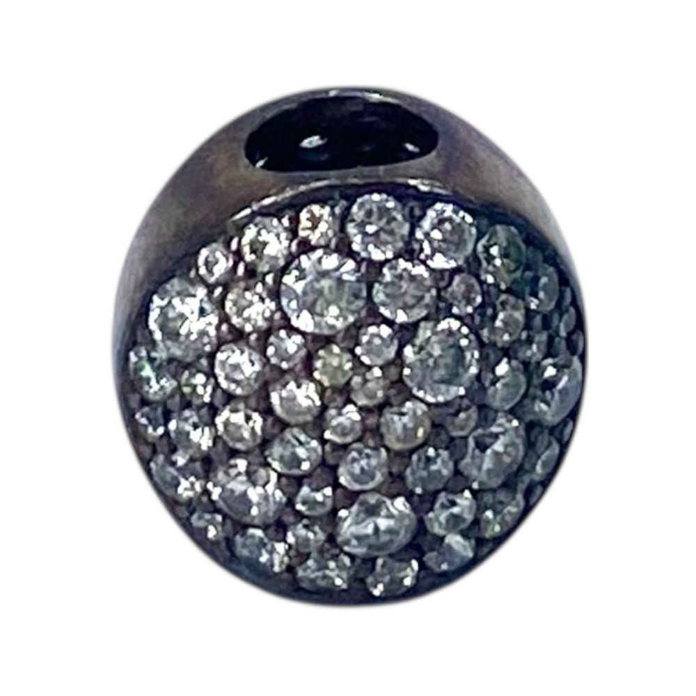 Lot 302: Pandora Sterling Pave Sphere CZ Charm 3g