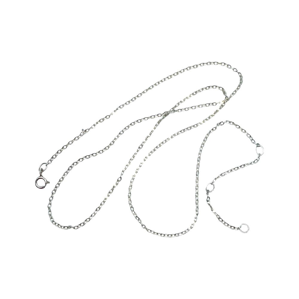 Lot 510: Sterling 20in Cable Chain 2.2g