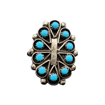 Rosalita D. Malie Zuni Sterling Turquoise Ring Sz 7 | 3.1g