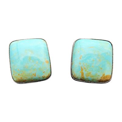 Vintage Navajo Sterling Turquoise Earrings | 6.3g