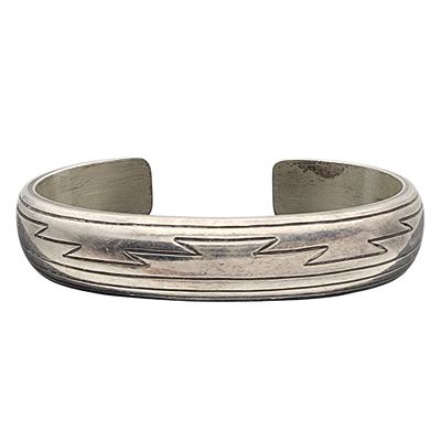 Michael Tahe Navajo Sterling Cuff Bracelet | 25g