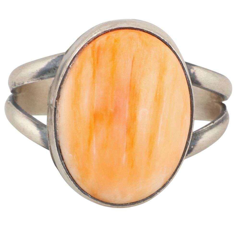Lot 158: Scott Skeets Navajo Sterling Spiny Oyster Ring Sz 8.5