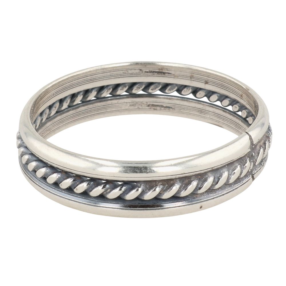 Lot 166: Aline Tahe Navajo Sterling Ring Sz 9