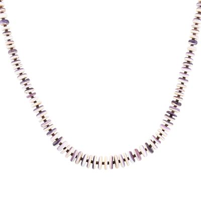Navajo Sterling Wampum Shell Necklace 56.5g-30 inches