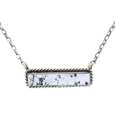 Chassity Belone Navajo Sterling White Buffalo Necklace 13g