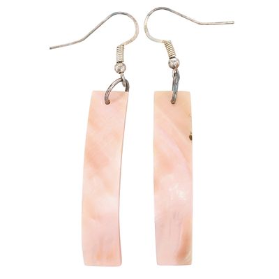 Jesus Espiro Navajo Sterling Pink Shell Hook Earrings 4.5g