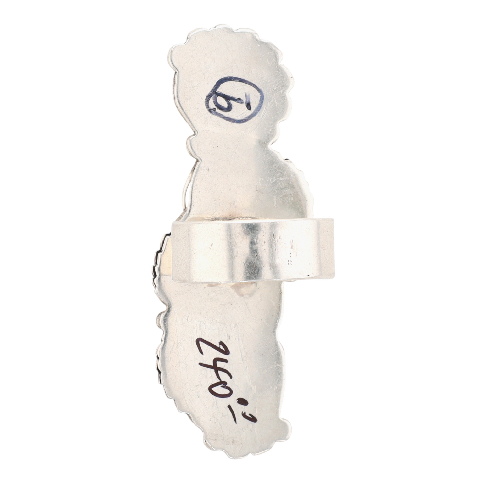 Lot 150 - Running Bear Shop Sterling Multi-Stone Ring Sz 9 | Retro Roadshow