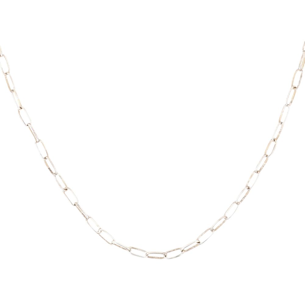 Lot 200: Sally Shurley Navajo Plain Silver Paper Clip Necklace