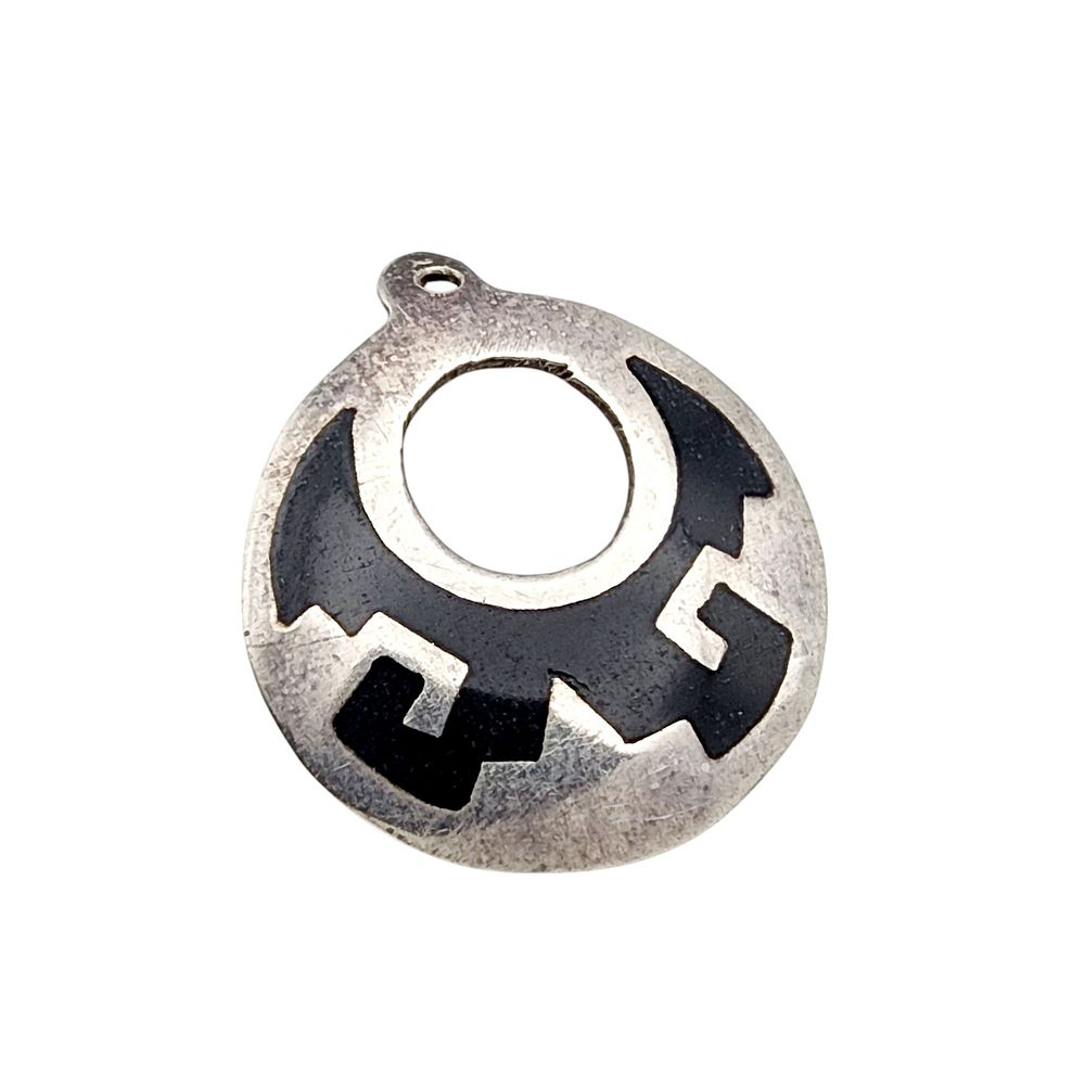 Lot 492: Mexico Sterling Inlay Pendant