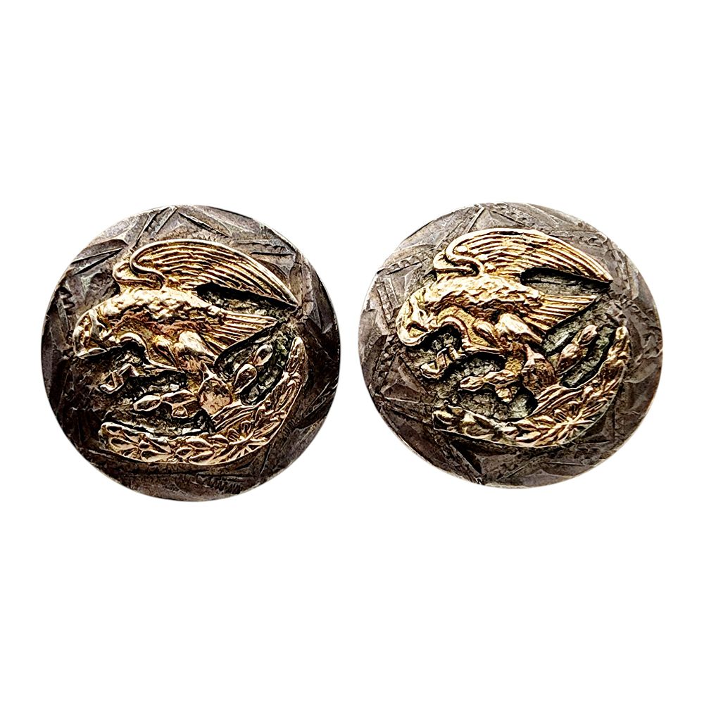 Lot 506: Mexico Eagle 40 Sterling Eagle Cufflinks