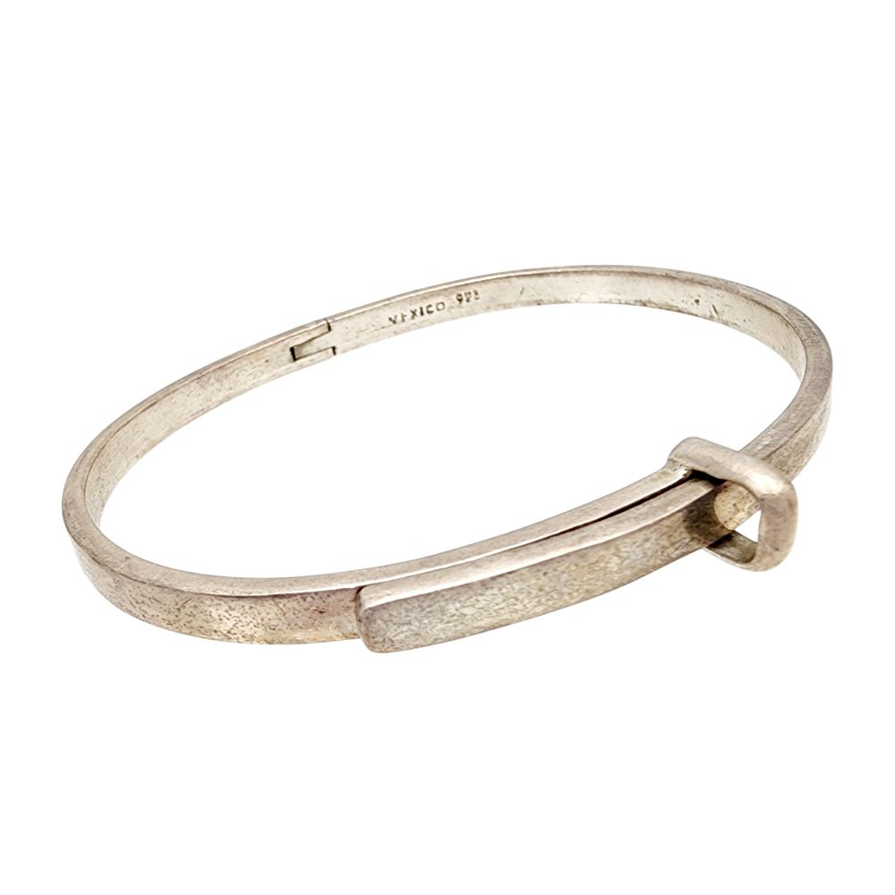 Lot 517: Mexico Sterling Bangle Bracelet