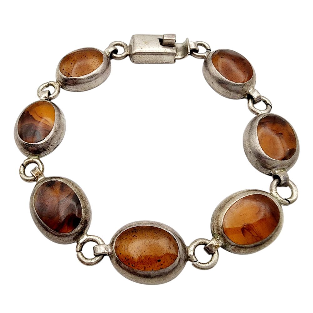 Lot 521: Mexico TE-137 Sterling Resin Bracelet