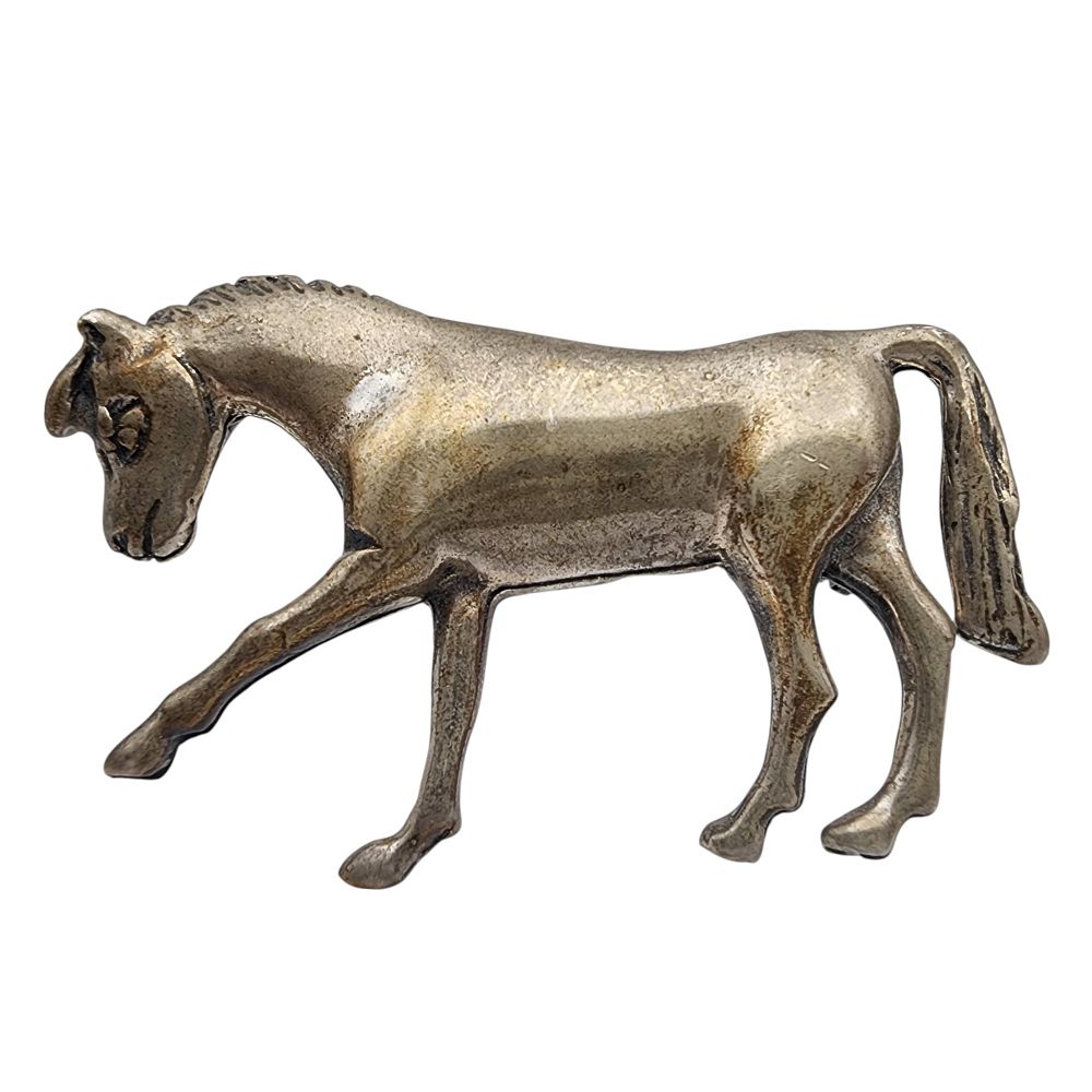 Lot 540: Vintage Mexico Sterling Horse Brooch