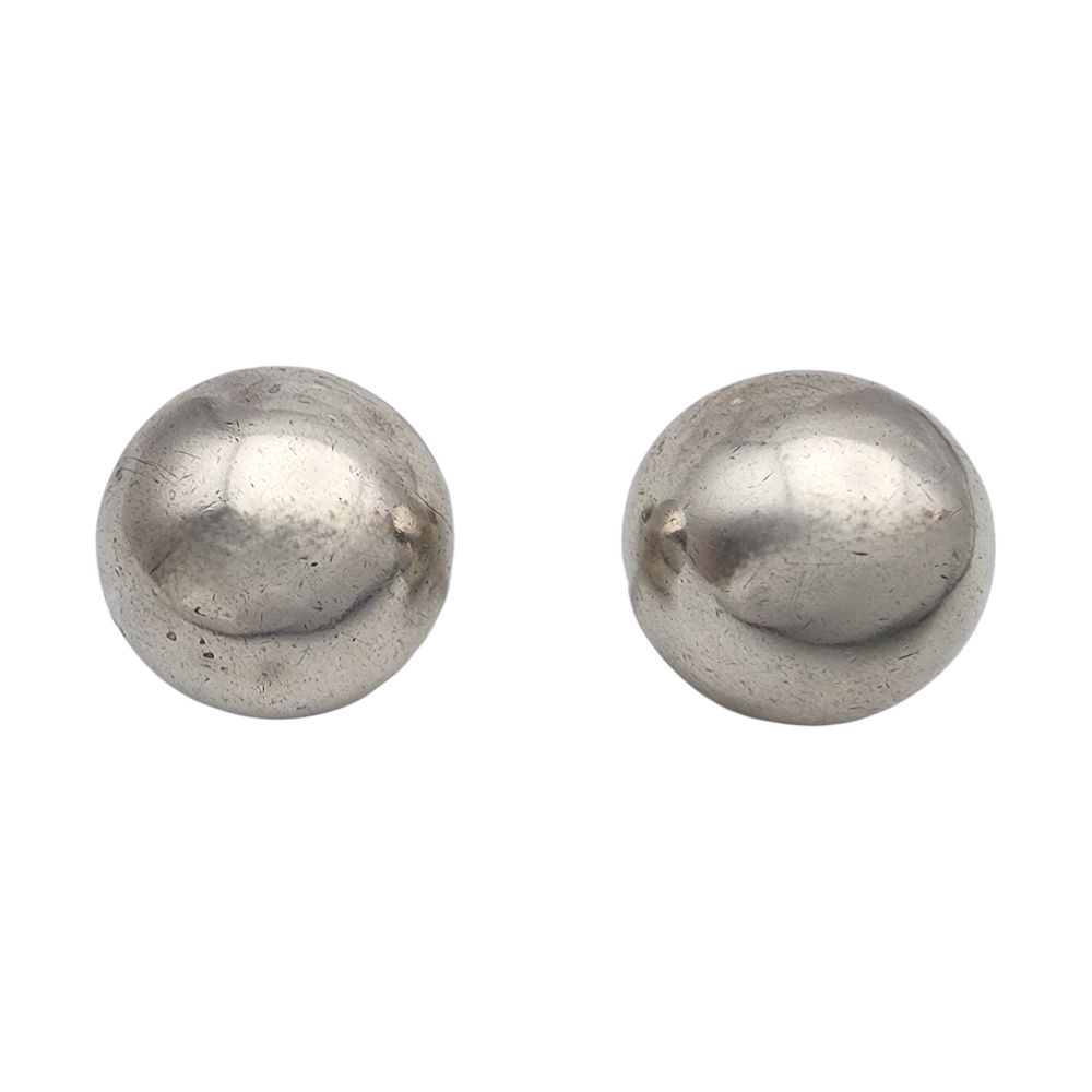 Lot 601: Signed Taxco Mexico Sterling Dome Earrings