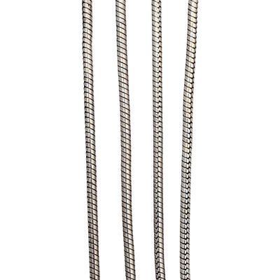 Italian Sterling Silver 1mm Snake Chain Necklace. 22in Length. Signed Italy 925. 5.8g