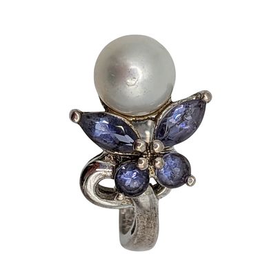 Ross Simons Sterling Silver Pearl Tanzanite Butterfly Ring. Ross Simons Sterling Silver, Pearl 