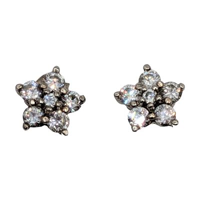 Ross Simons Sterling Silver CZ Star Stud Earrings. Ross Simons Sterling Silver, CZ Star Cluster 