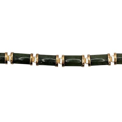 Prime Art & Jewel Gold Over Sterling Silver Jade Joy Bracelet. Prime Art & Jewel Gold Over 