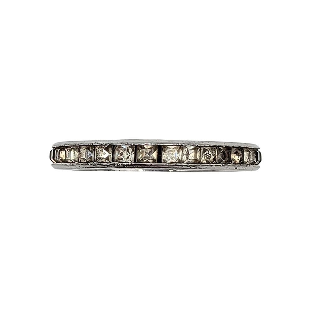 Lot 160: Trifari Vintage Sterling Silver Rhinestone Eternity Band Ring