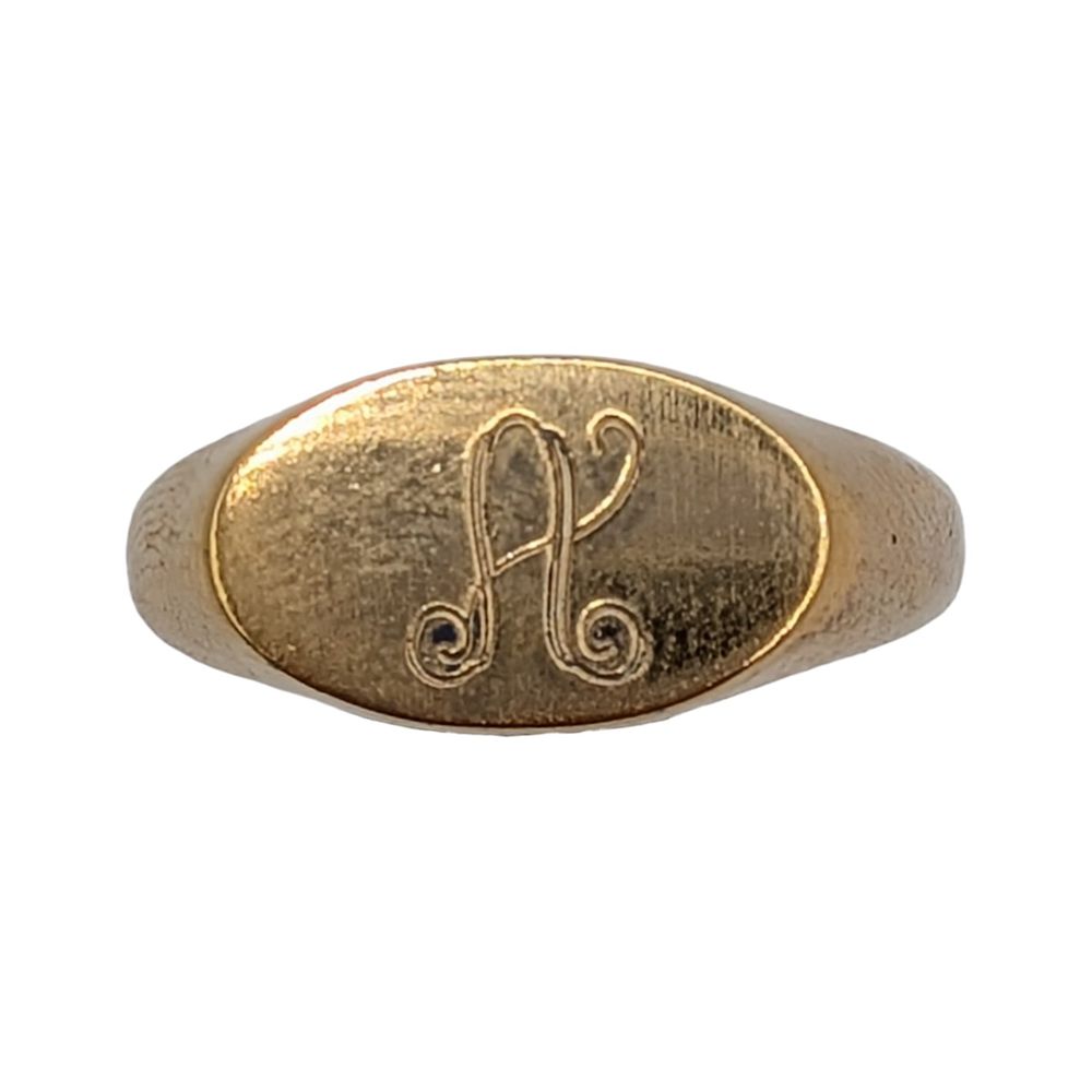 Lot 168: Vintage Espo Gold Over Sterling Silver Signet A Ring