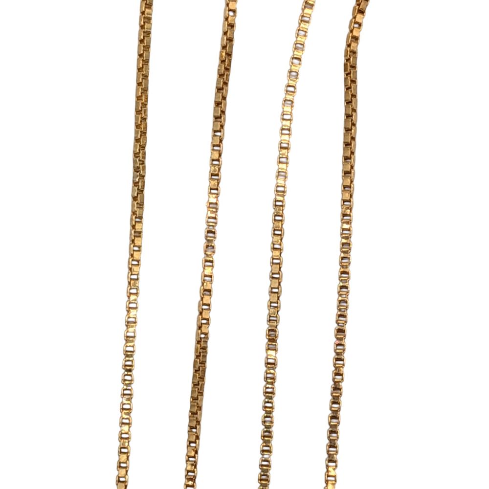Lot 324: Italian Gold Over Sterling Silver 1mm Box Chain Necklace