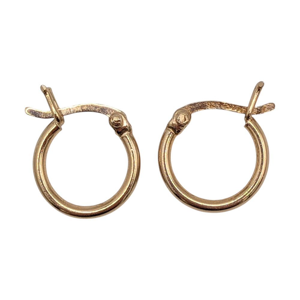 Lot 325: Signed Gold Over Sterling Silver Small Hoop Earrings
