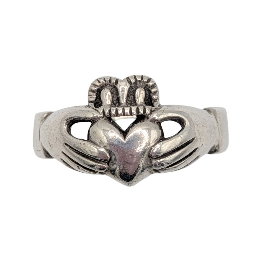 Lot 352: Signed Sterling Silver Claddagh Ring