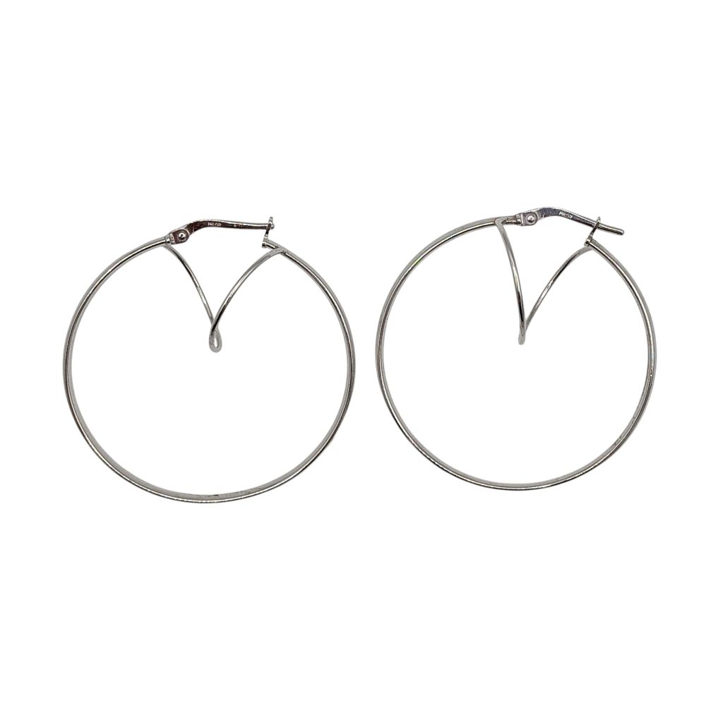 Lot 356: Italian Sterling Silver Twist Hoop Earrings