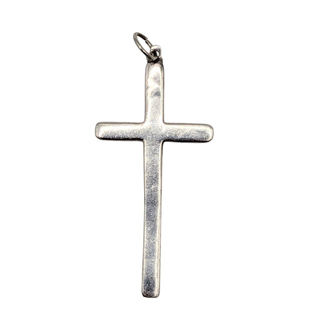 Lot 371: Sterling Silver Minimalist Cross Pendant