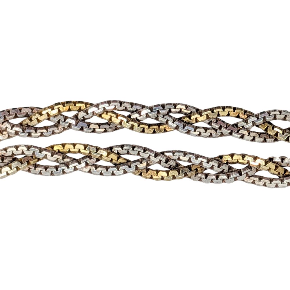 Lot 385: Italian Sterling Silver Braided Chain Bracelet