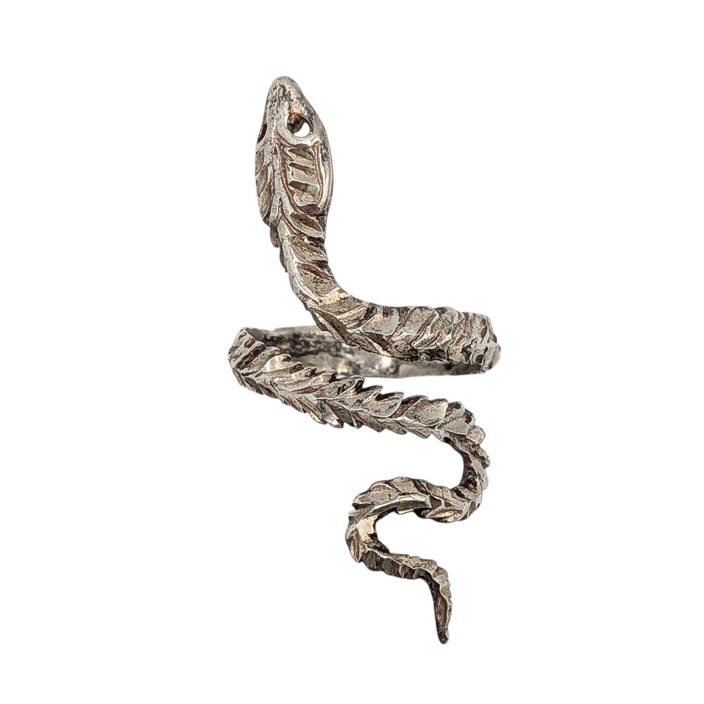 Lot 395: Sterling Silver Snake Wrap Ring
