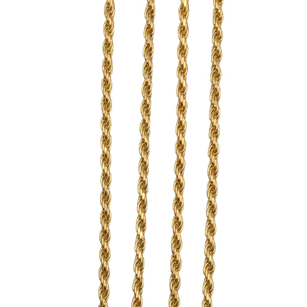 Lot 397: Italian Gold Over Silver Rope Chain Necklace