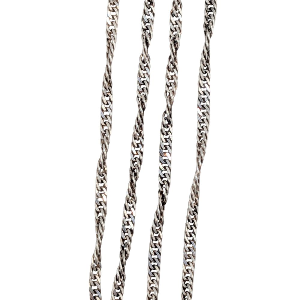 Lot 422: Italian Sterling Silver Twisted Cable Chain Necklace