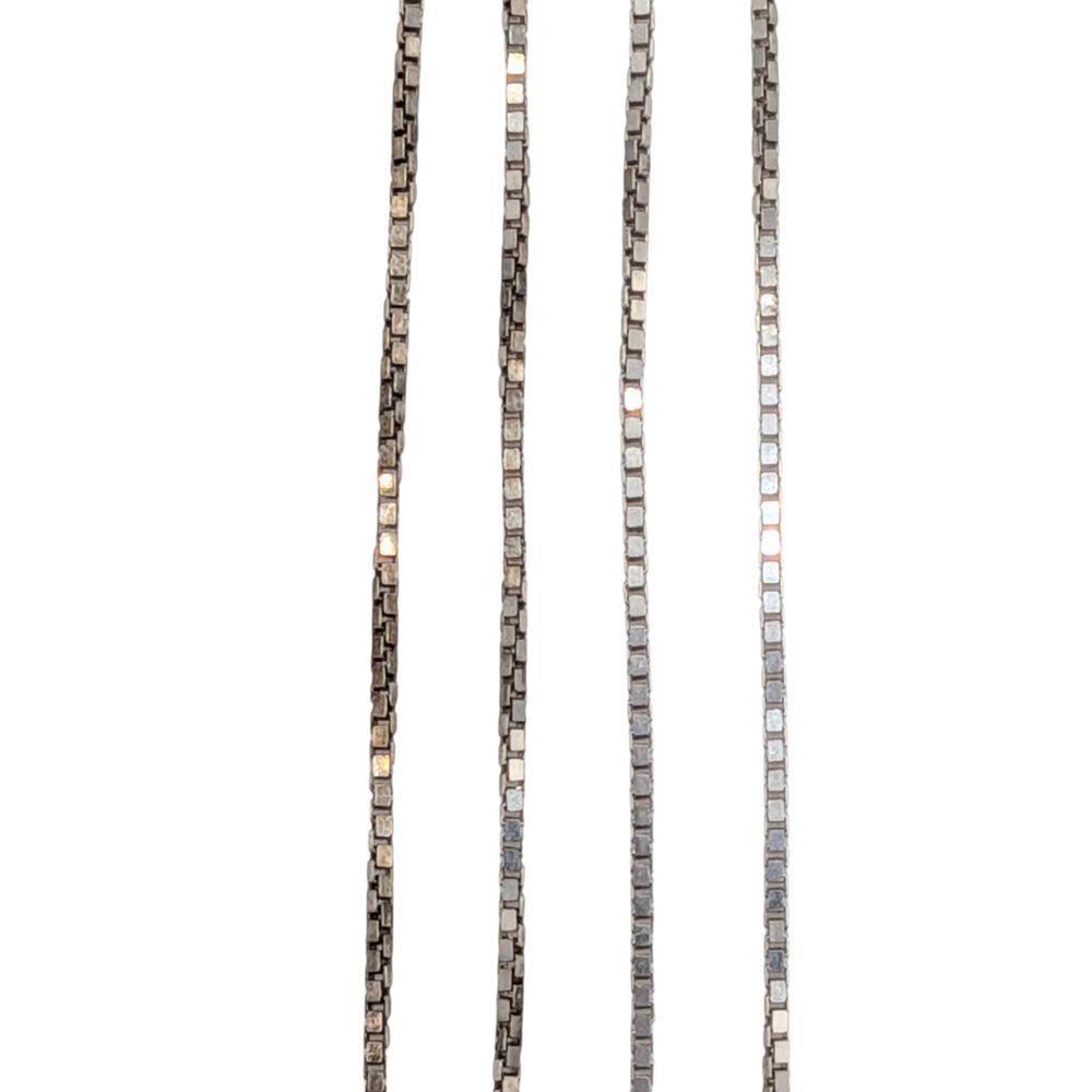 Lot 437: Signed Sterling Silver Box Chain Necklace