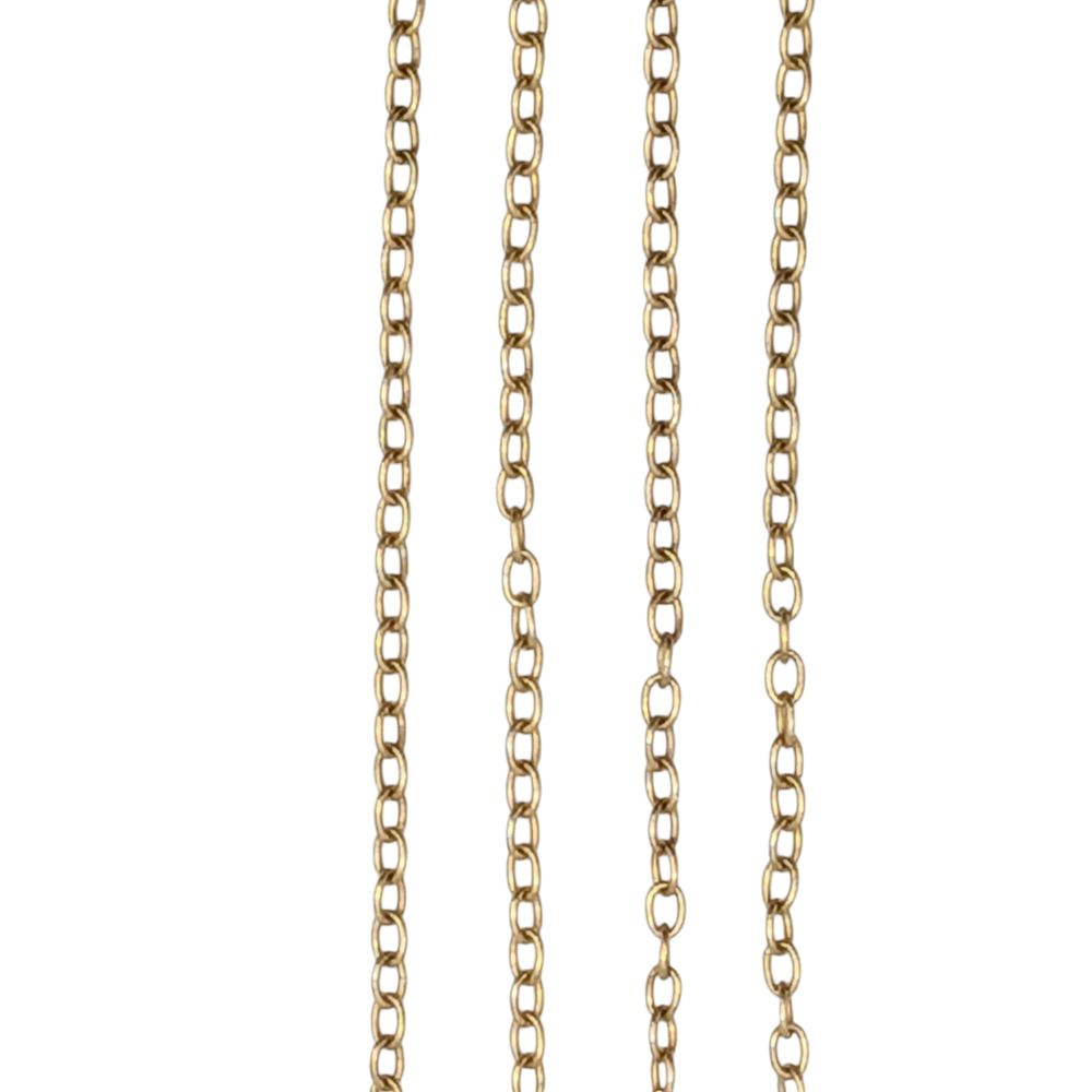 Lot 535: Signed Gold Over Sterling Silver 1mm Cable Chain Necklace