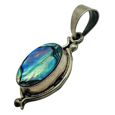 TV-41 Taxco Sterling Oval Abalone Pendant. TV-41 Taxco sterling oval abalone pendant. 16.00g