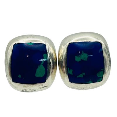 TS-100 Taxco Sterling Lapis Lazuli Stud Earrings. TS-100 Taxco Sterling lapis lazuli stud 