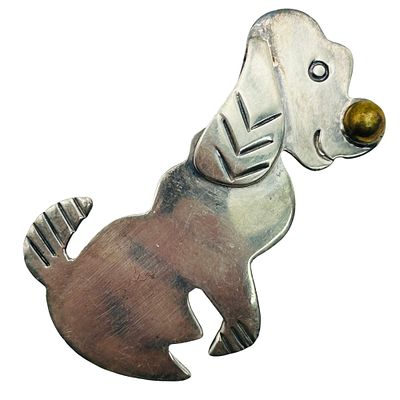 T5-92 Taxco Sterling Dog Brooch. T5-92 Taxco Sterling dog brooch. 11.90g