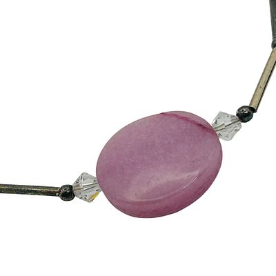 GL-10 Taxco Sterling Rose Quartz Liquid Silver Bracelet. GL-10 Taxco sterling rose quartz liquid 