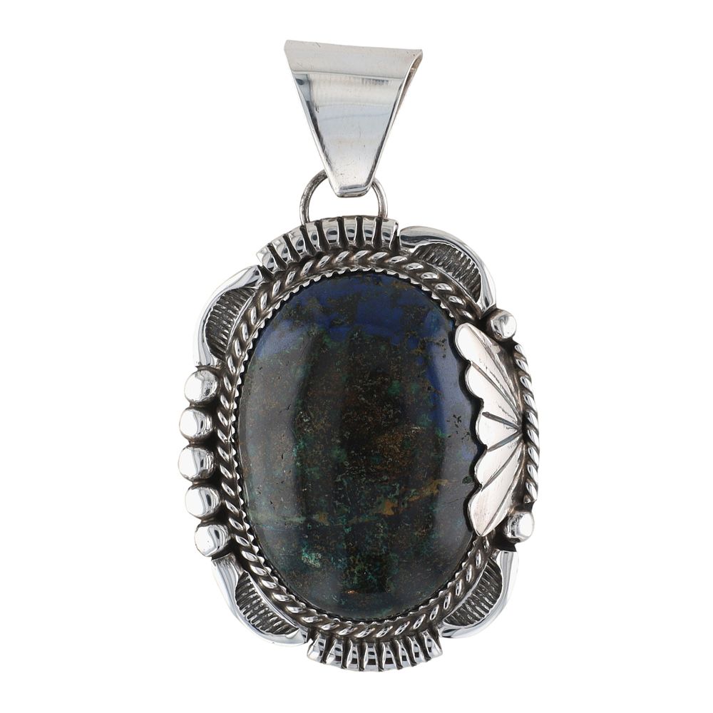 Lot 308: Daniel Etsitty Navajo Sterling Azurite Pendant