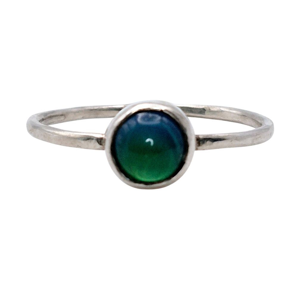 Lot 156: Sterling Moonstone Solitaire Ring Size 8