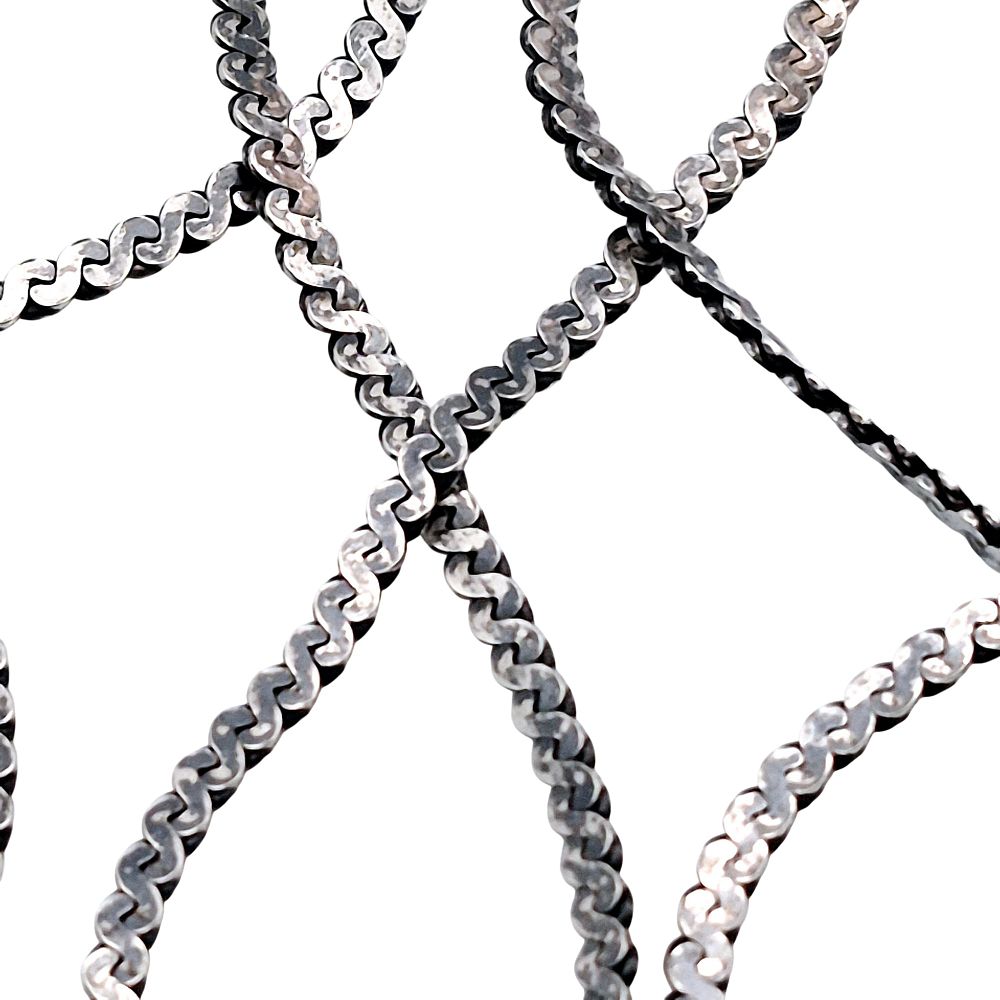 Lot 162: 57 AR Italy Sterling Serpentine Chain Necklace