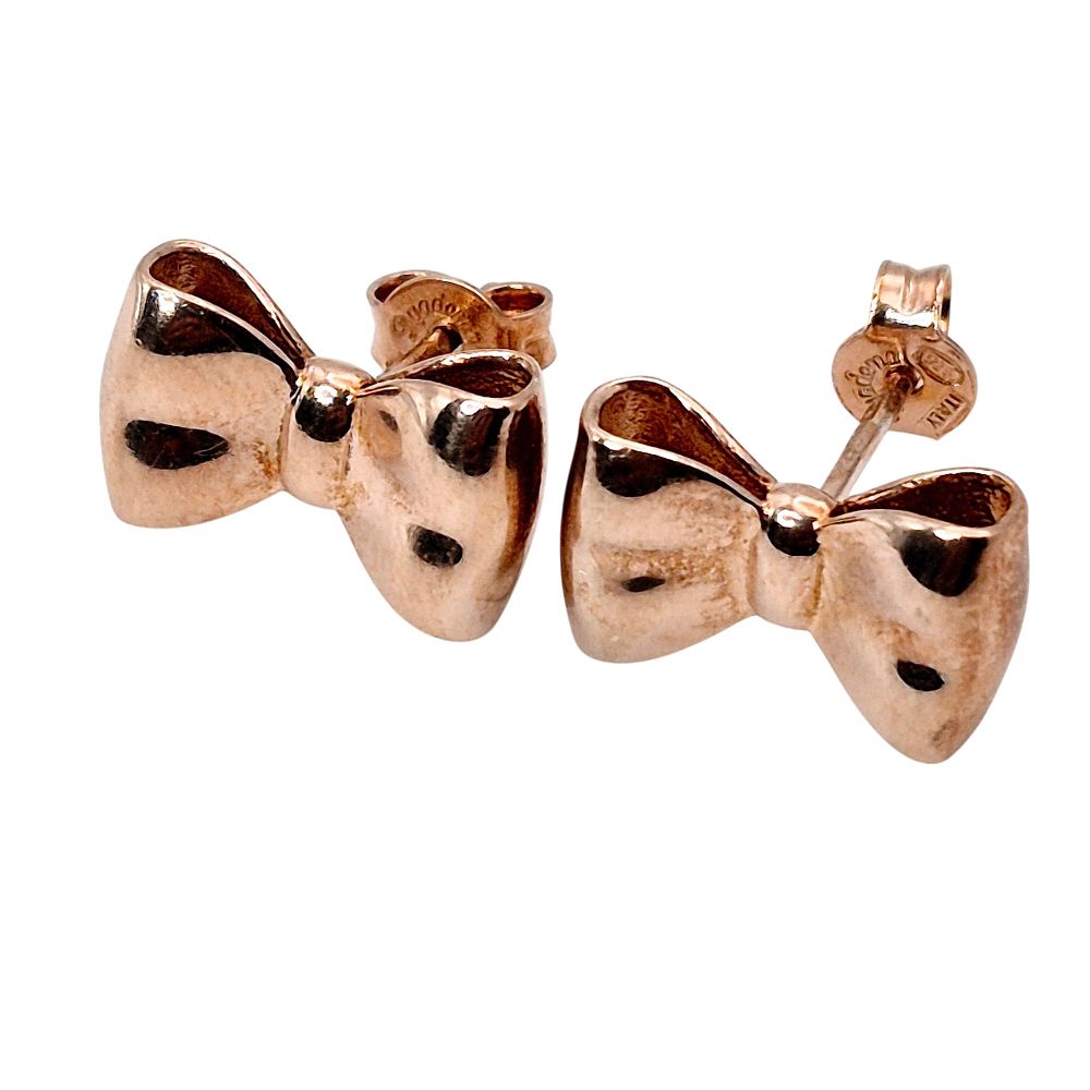 Lot 166: Dyadema Italy Sterling Bow Stud Earrings