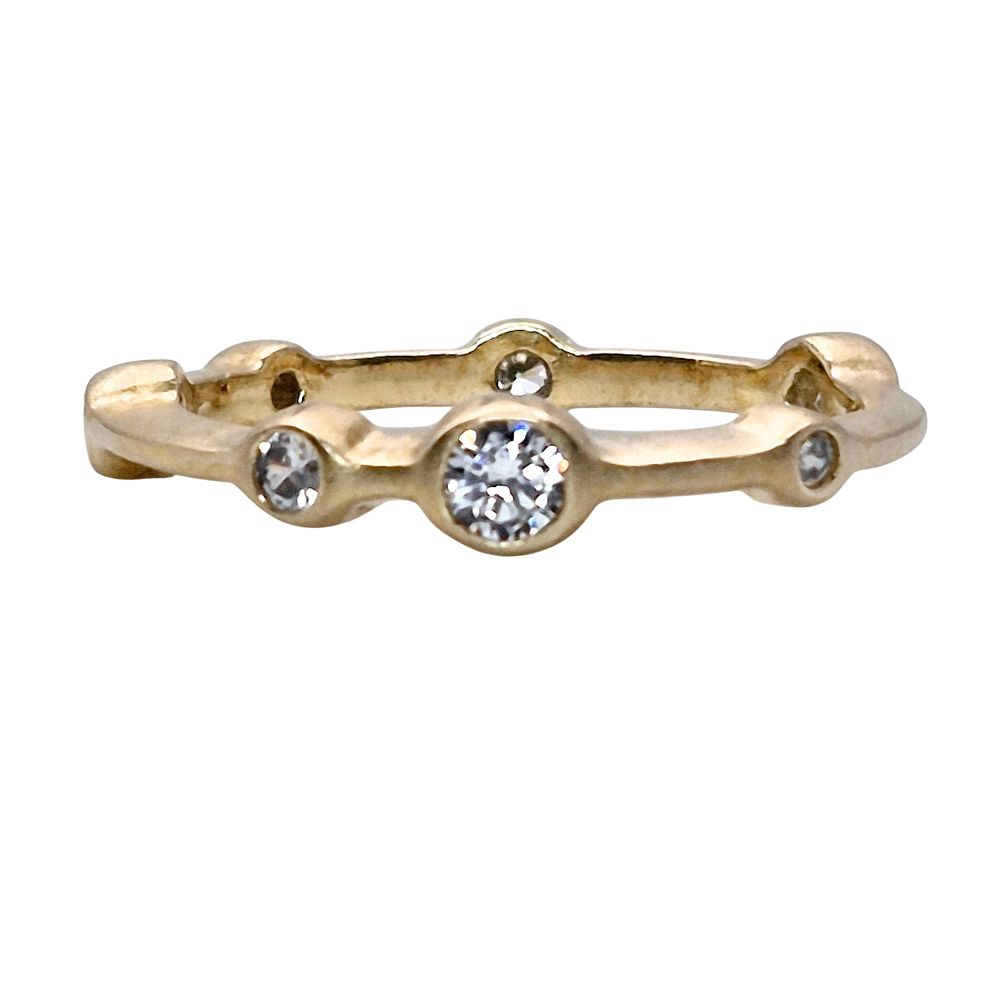 Lot 167: FAS Sterling Rhinestone Band Ring Size 7
