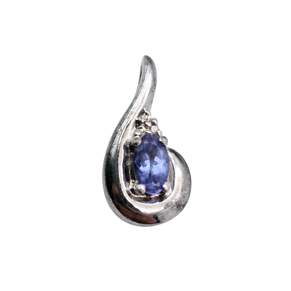 Lot 185: Signed Sterling Iolite Pendant