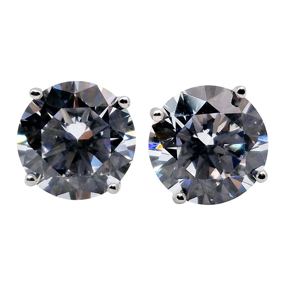 Lot 193: Sterling Rhinestone Stud Earrings