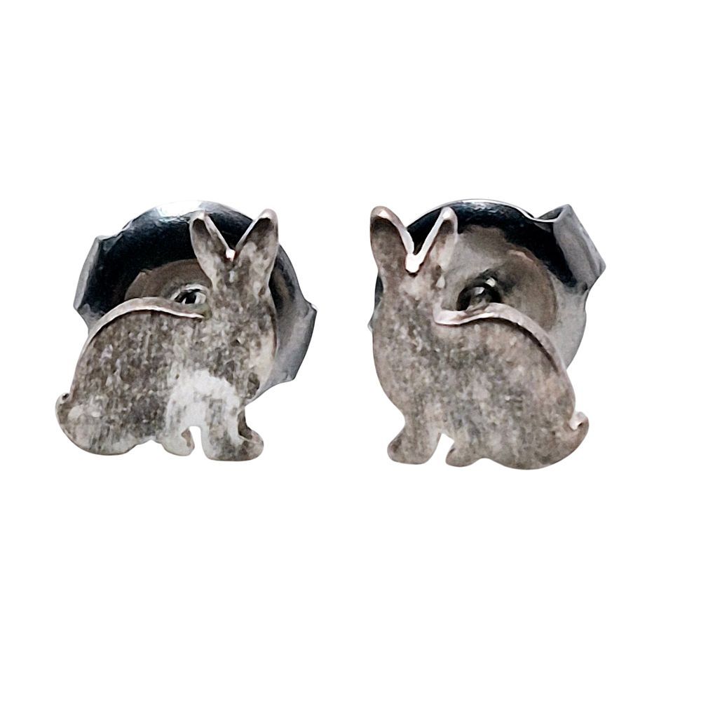 Lot 196: Boma Sterling Rabbit Stud Earring