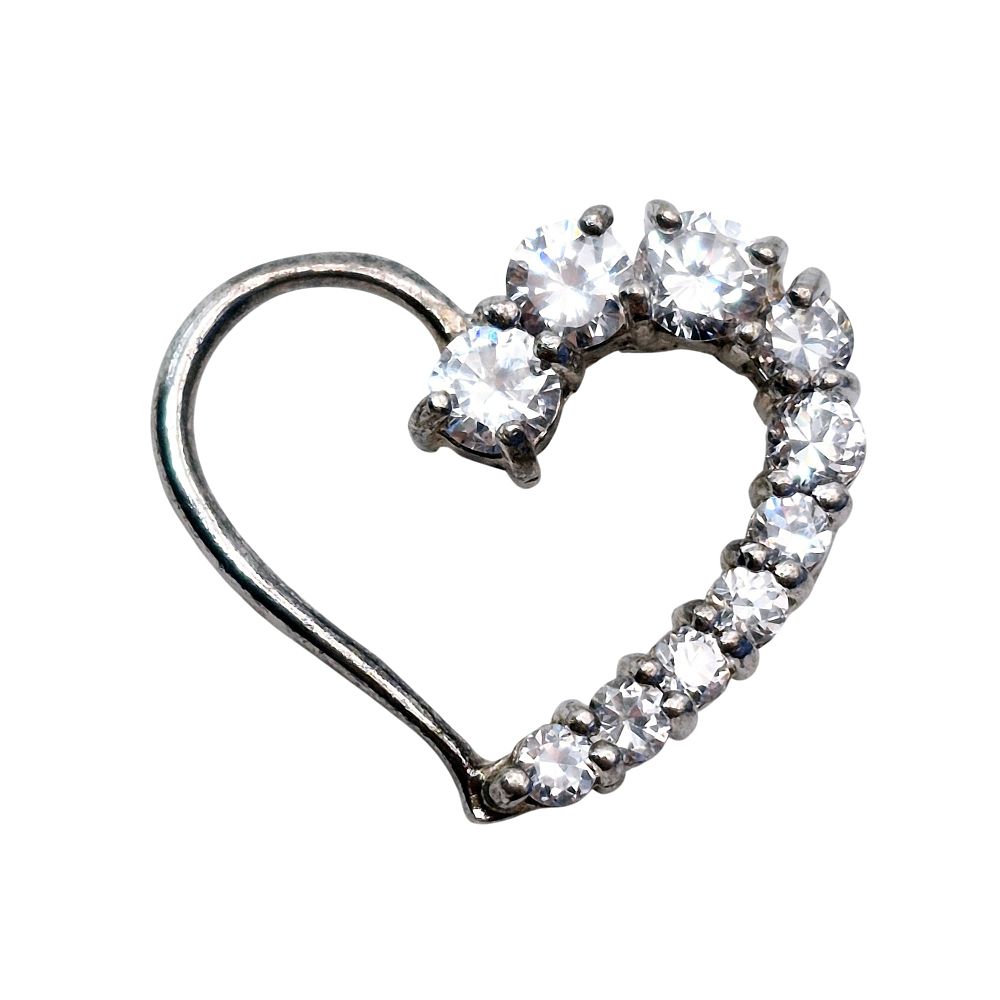 Lot 301: NF Sterling Topaz Heart Pendant
