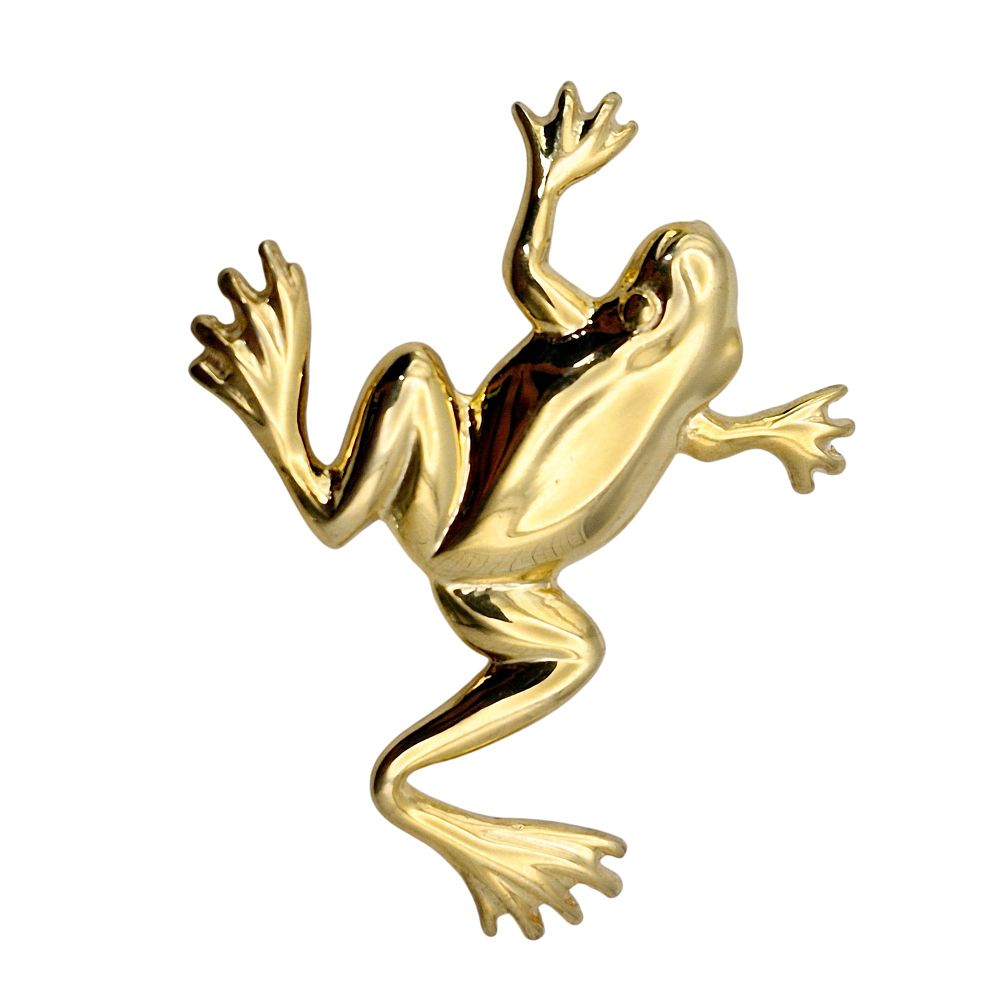 Lot 320: NNG Gold Over Sterling Frog Pendant
